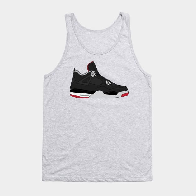 Air Jordan IV (4) - Bred Tank Top by WalkDesigns